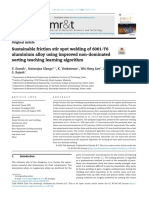 Sustainable Friction Stir Spot Welding of 6061-T6 Aluminium Alloy Using Improved Non-Dominated Sorting Teaching Learning Algorithm