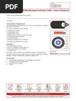 UT LSZH SP496 (Standard Unitube Cable - Indoor/Outdoor) : Characteristics & Applications