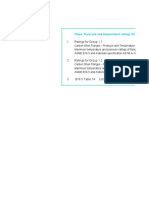 Pipes. Pressure and Temperature Ratings For Carbon Steel Flanges of Material Groups 1.1 and 1.2