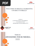 Welcome To Digital Marketing Course Tutorials