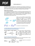 Dinámica Poblacional, ED