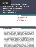 A Study On Advertising Strategies of Electronic Industry