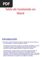 Tablas de Contenido en Word