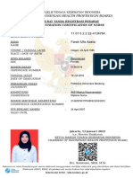 (The Indonesian Health Profession Board) : Registration Certification of Nurse