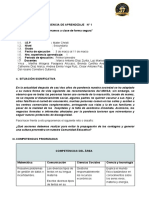 Experiencia de Aprendizaje de 1° Año 2022