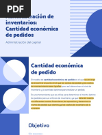 Administración de Inventarios Cantidad Económica de Pedidos