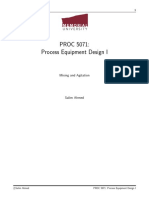 PROC 5071: Process Equipment Design I: Mixing and Agitation