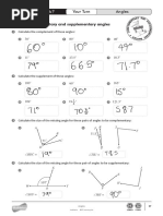 Complementary and Supplementary. - Angles 8 - 10