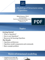 Introduction To Modeling of Structures Using Opensees: Maha Kenawy, PH.D