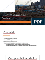 X. Consolidación de Suelos