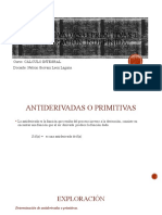 Antiderivadas o Primitivas e Integración Indefinida