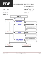 C5 Réactions Chimiques-Equation Bilan