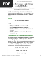 6.4 - Regla de La Suma o Adición de Probabilidades - Matemóvil