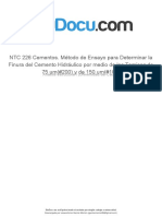 NTC 226 Cementos Metodo de Ensayo para Determinar La Finura Del Cemento Hidraulico Por Medio de Los Tamices de 75 Um200 y de 150 Um100