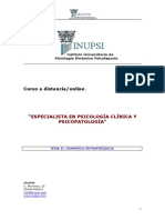 IPSI - CLINICA Y PSICOPATOLOGIA - TEMA II - Dinamica Intrapsiquica