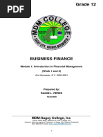 Module 1 Week 12 Business Finance