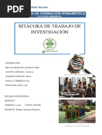 Bitácora de Trabajo de Investigación