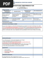 Interdisciplinary Performance Task: 2 Quarter-Grade 11 Subjects Covered: Specific Competencies