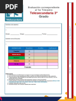 Ex Men 1er Trimestre 3 Telesecundaria - Contestado