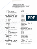 Examen 5tos Grados Primer Trimestre