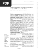 Alcohol Consumption and Frontal Lobe Shrinkage: Study of 1432 Non-Alcoholic Subjects