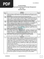 CA Intermediate Enterprise Information Systems and Strategic Management Dec 2021 Question Paper