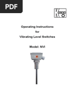 Operating Instructions For Vibrating Level Switches