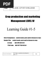 Crop Production and Marketing Management LEVEL IV: Alage Atvet College