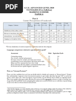 Department of Examinations: G.C.E. Advanced Level 2020 73 ENGLISH (New Syllabus) Marking Scheme Paper 1 Part A