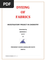 Investigatory - Dyeing of Fabric - Abhiram