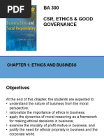 BA 300 CSR, Ethics & Good Governance: Chapter 1: Ethics and Business