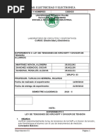 Laboratorio 3 Ley de Tensiones de Kirchoff y Divisor de Tension 1 Avance