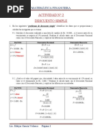 1 Ejercicios Resueltos de Descuento Simple