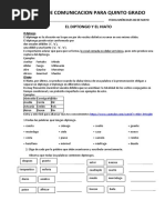 Ficha 13 de Comunicacion para Quinto Grado