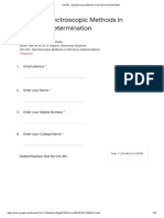 MSC Chemistry CH-351 Spectroscopic Methods in Structure Determination