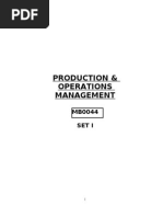 Production & Operation Management