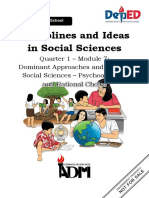 DISS - Mod7 - Dominant Approaches and Ideas of Social Sciences - Psychoanalysis and Rational Choice