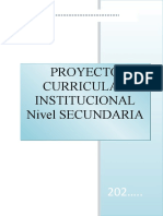 PROYECTO CURRICULAR INSTITUCIONAL Secundaria