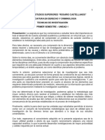 Tecnicas de Investigación Unidad 1 Primer Semestre CONOCIMIENTO