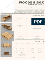 Drawing Table: Materials List