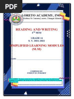 Reading and Writing 11