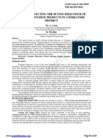 Factors Affecting The Buying Behaviour of Personal Hygiene Products in Coimbatore District