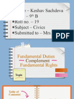 Fundamental Right and Fundamental Duties Complement Each Other