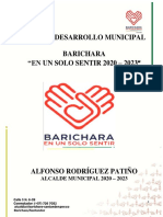 Plan de Desarrollo Municipal Barichara en Un Solo Sentir 2020 2023