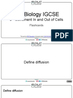 Flashcards - Topic 3 Movement in and Out of Cells - CAIE Biology IGCSE