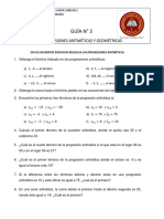 GUIA 3. Progresiones Aritméticas y Geométricas