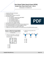 Indian School Talent Search Exam (ISTSE) : Instructions