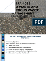 BFA 4033 Solid Waste and Hazardous Waste Management: DR Aeslina Abdul Kadir