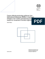 Factors Affecting Technology Spillovers From