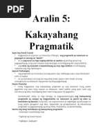 Aralin 5 Pragmatik